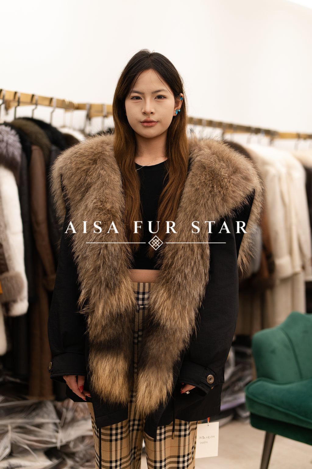 The Mink Fur Trimmed Belted Coat