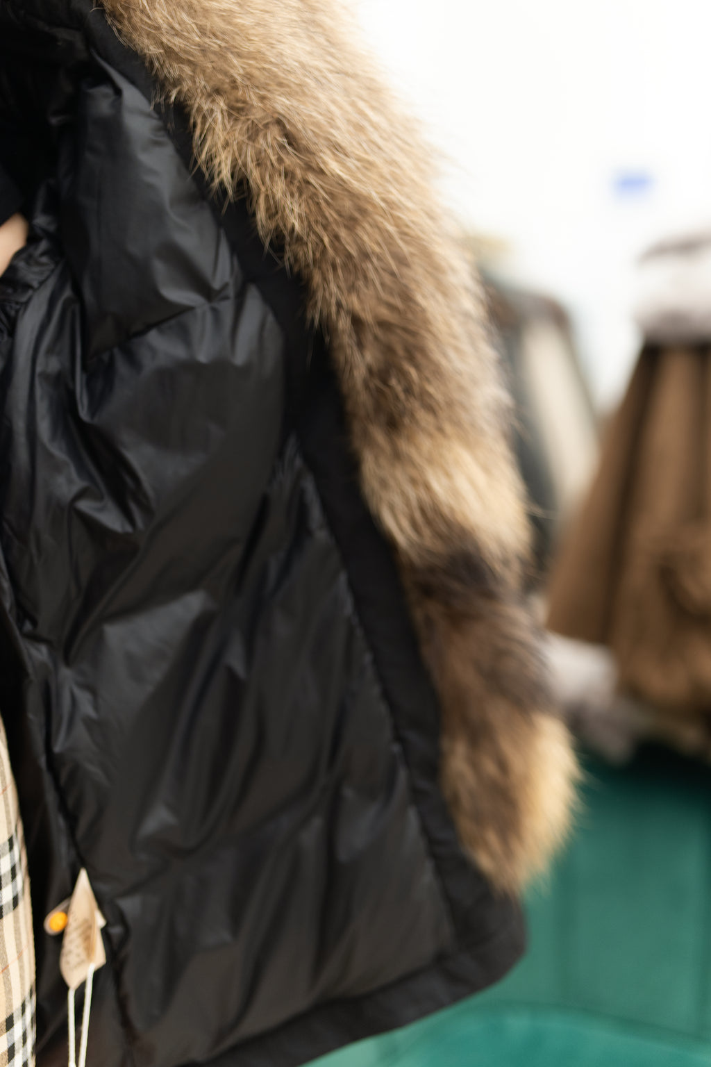 The Mink Fur Trimmed Belted Coat