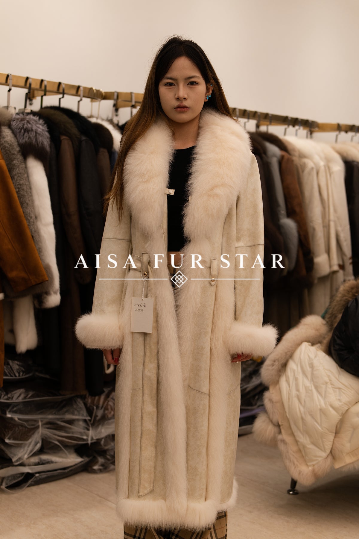 The Longline Fur Collar Mink Coat
