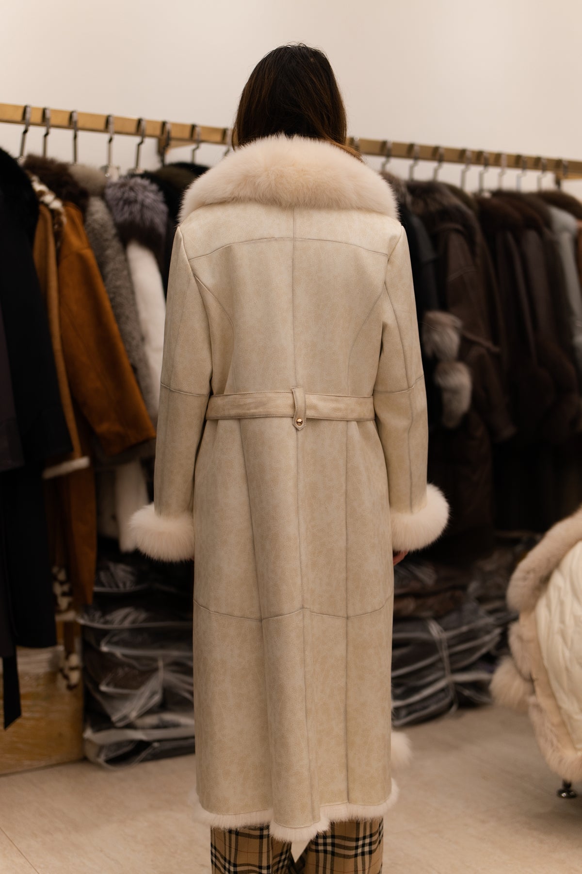 The Longline Fur Collar Mink Coat