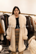 The Longline Fur Collar Mink Coat