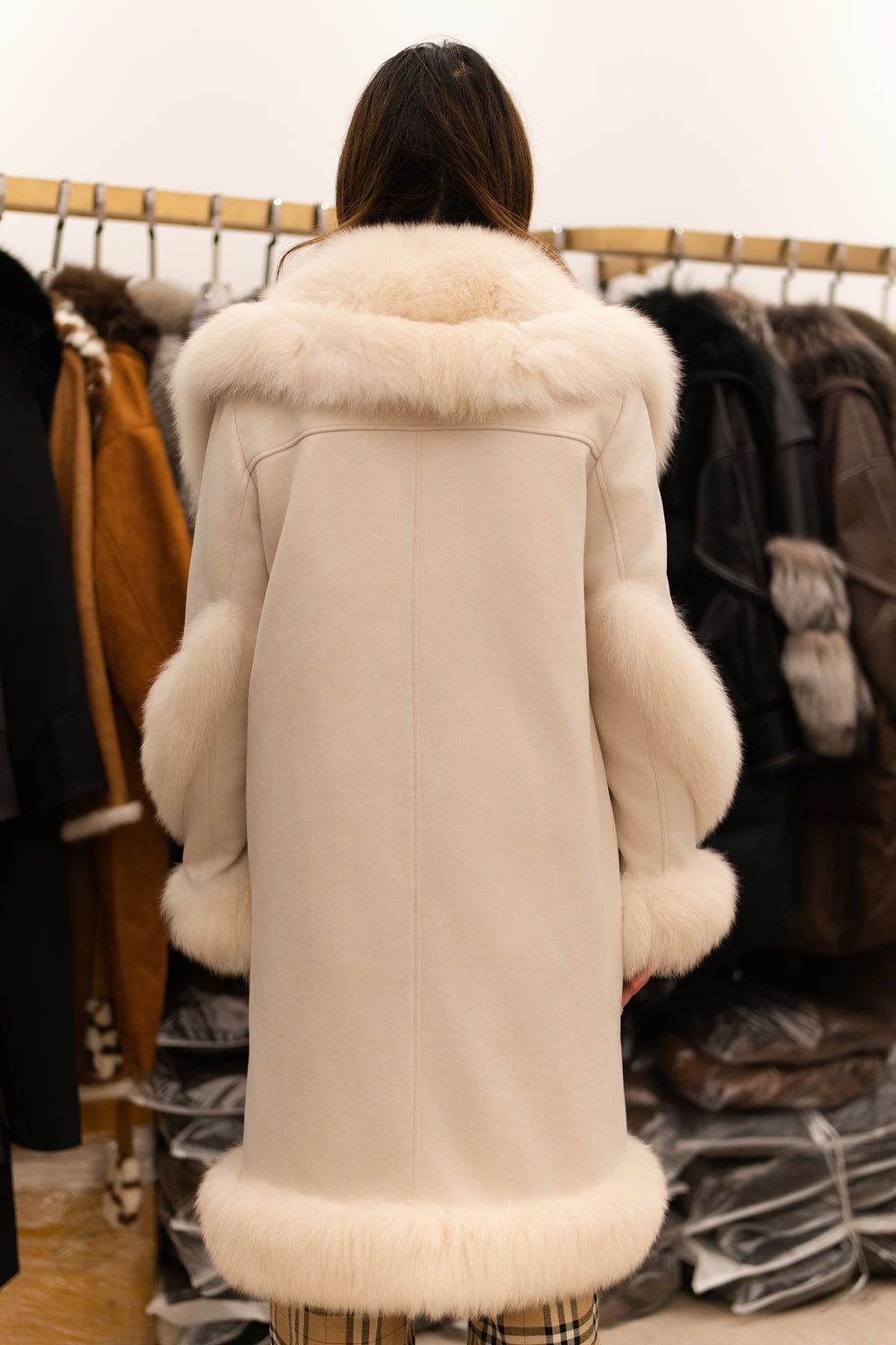 The Longline Fur Collar Mink Coat