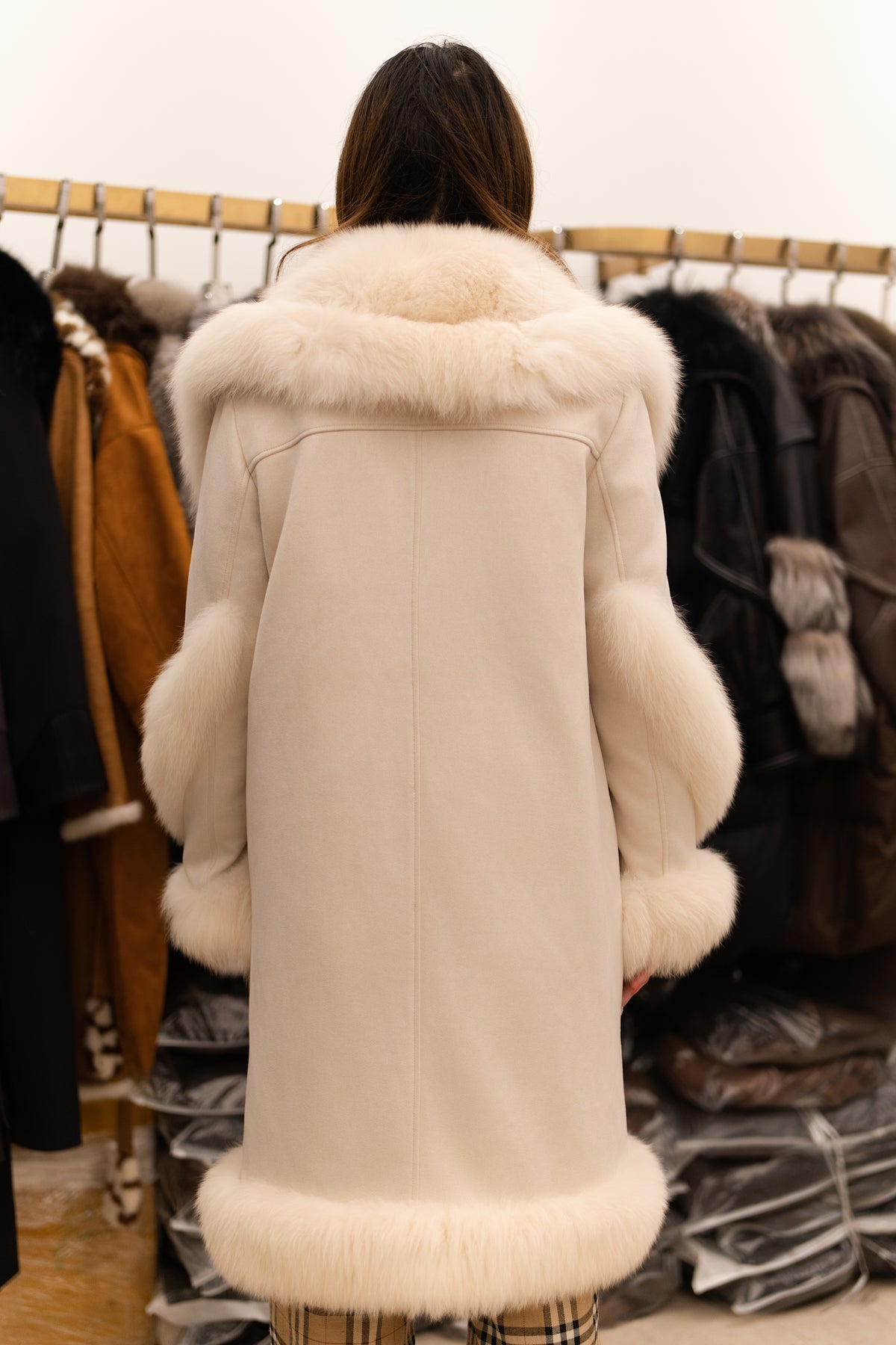 The Longline Fur Collar Mink Coat