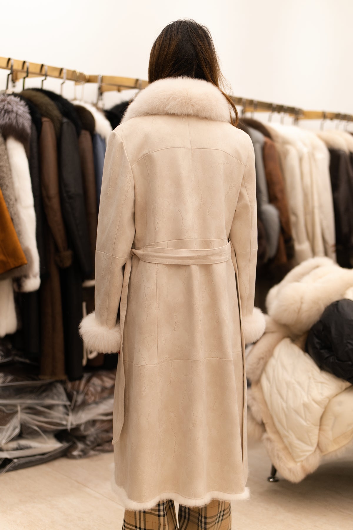 The Fur Collar Longline Mink Coat