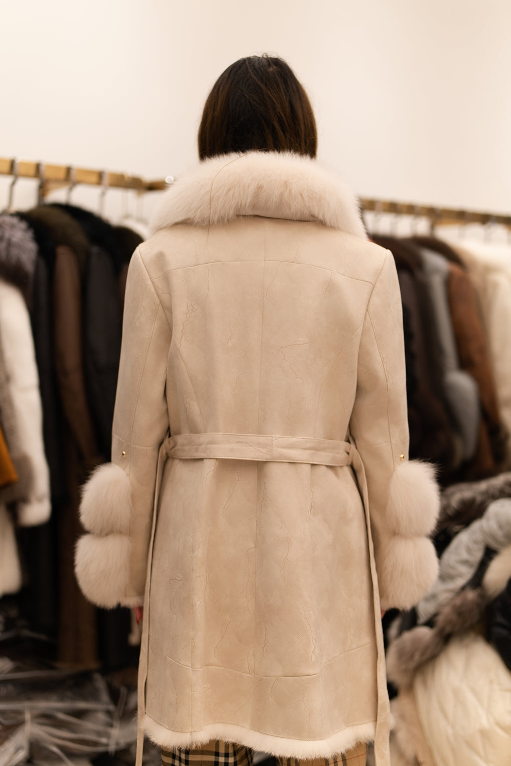 The Fur Collar Longline Mink Coat