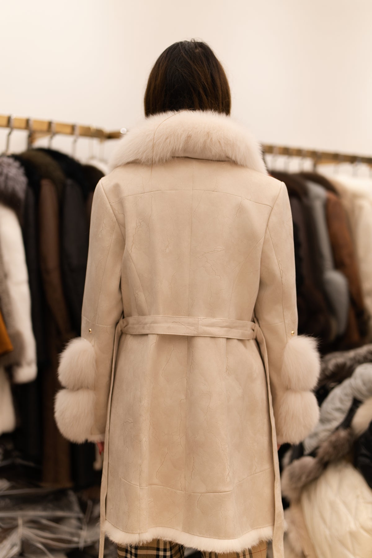 The Fur Collar Longline Mink Coat