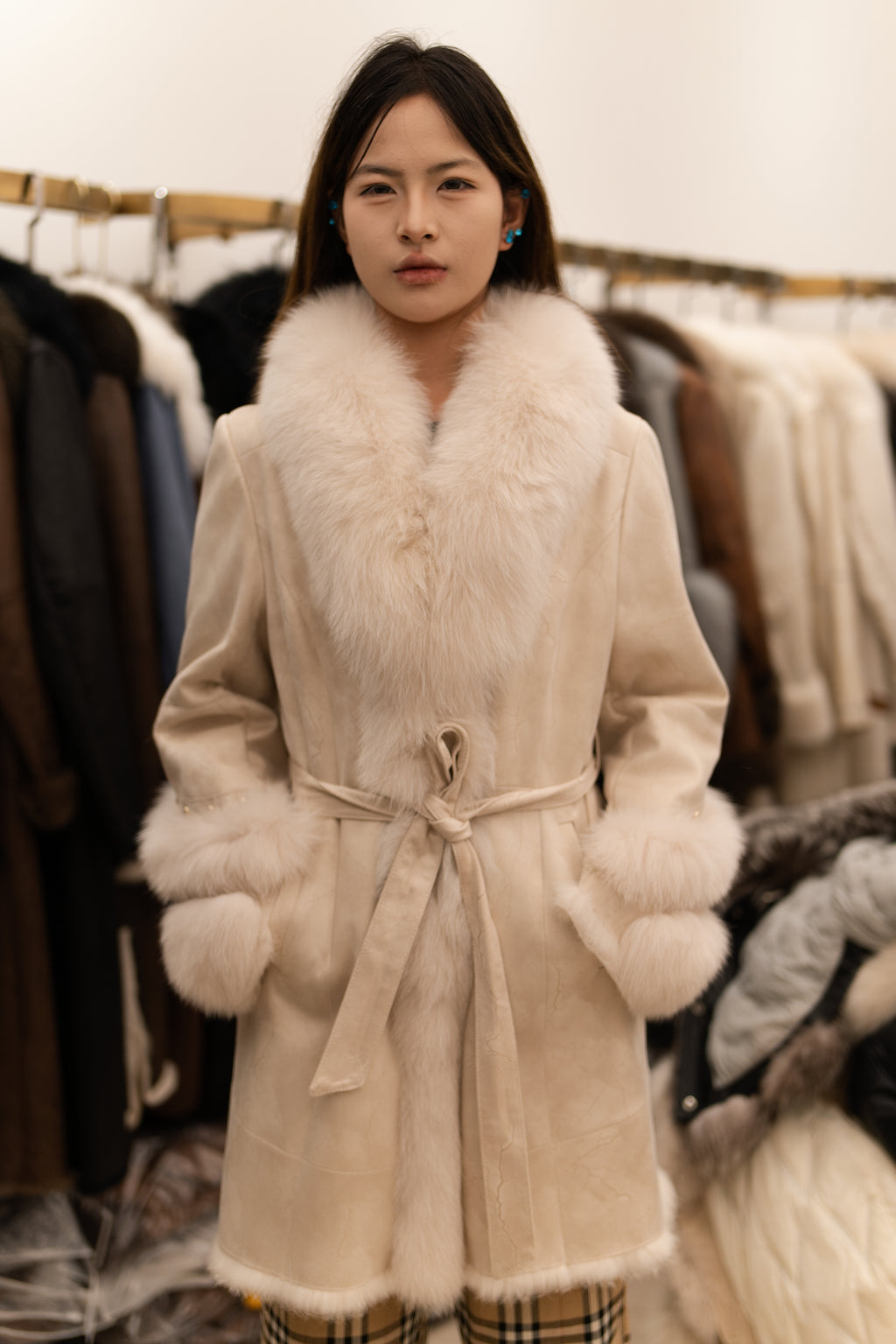 The Fur Collar Longline Mink Coat